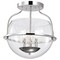 Nuvo Amado 3-Light Semi Flush Mount Polished Nickel Clear Glass 60/7822 - alternate 6